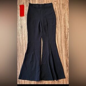 Black Flared Stretch Pants